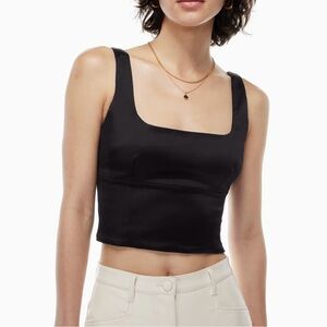 Aritzia shine bustier black